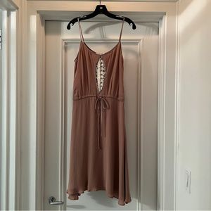 Grace Sun Silk & Lace Strappy Dress